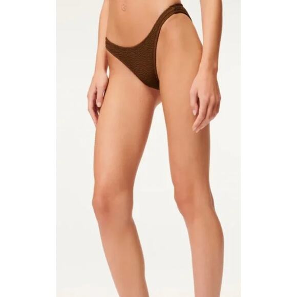 Good American Always Fits Better Cheeky Bikini Bottom 5/6 2XL-3XL Brown NWT - Picture 1 of 10
